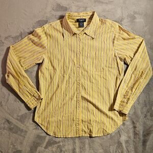 The Limited Yellow Striped Button Down Shirt